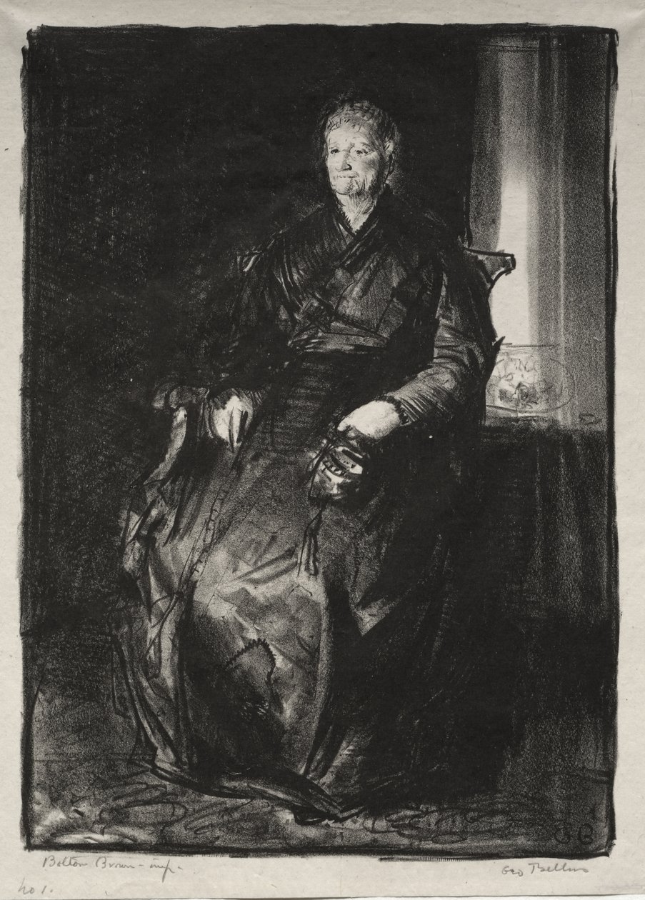 Studium mojej matki, Pierwszy kamień autorstwa George Bellows