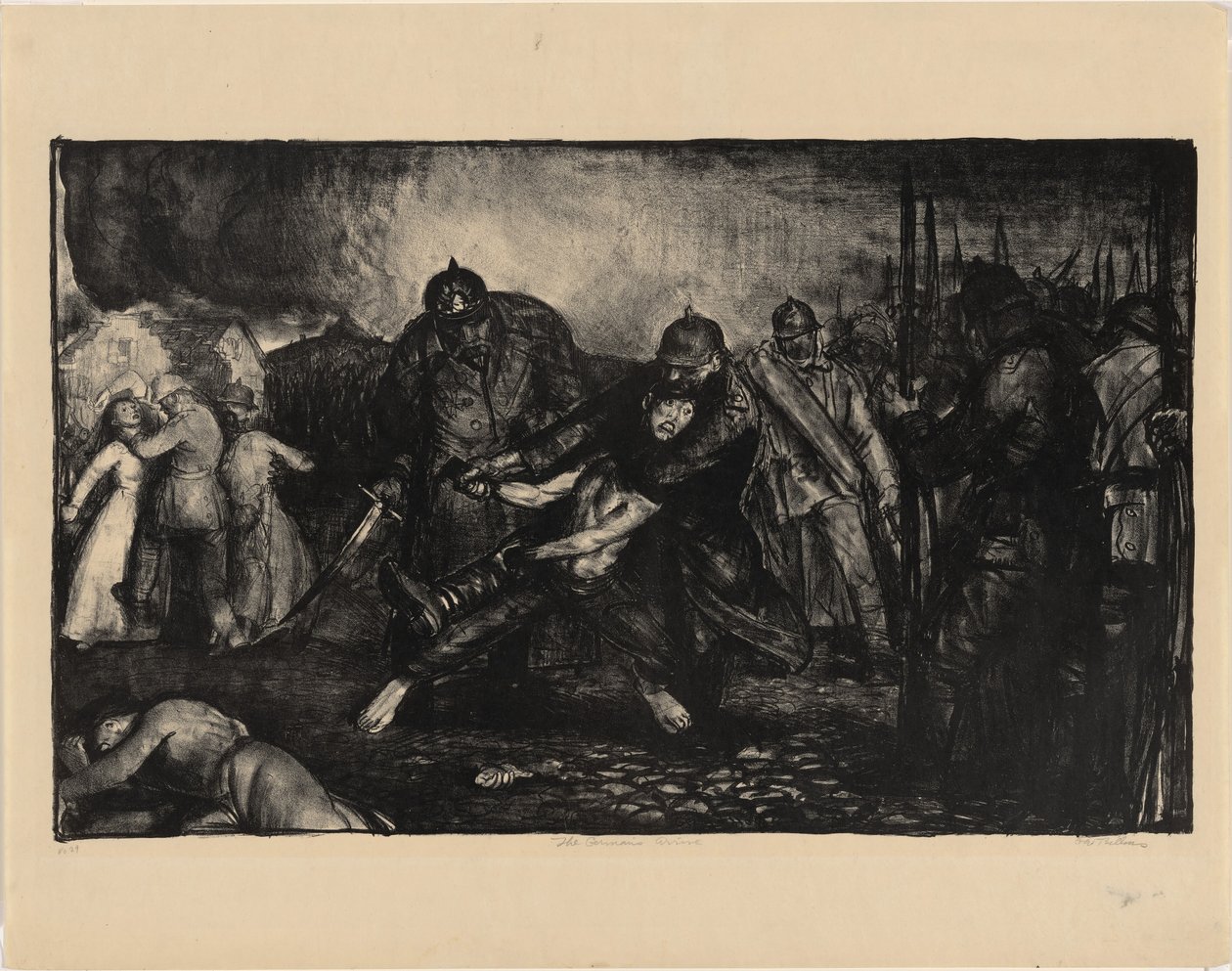 Niemcy przybywają autorstwa George Bellows