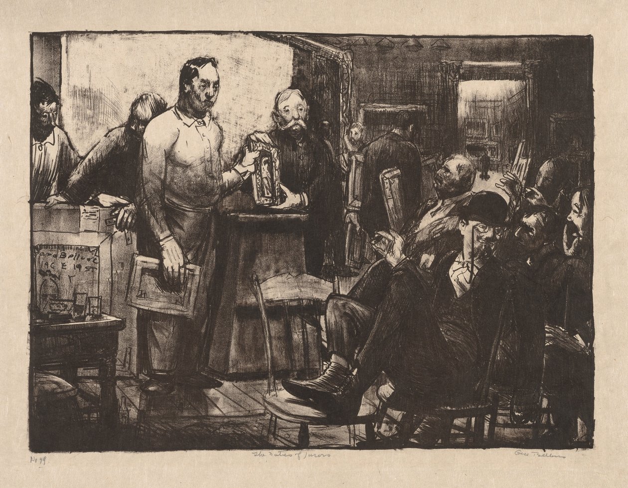 Ława przysięgłych autorstwa George Bellows