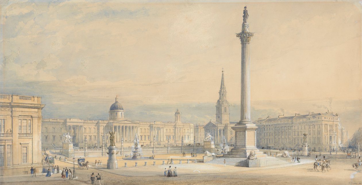 Proponowany plan Trafalgar Square autorstwa George Belton Moore