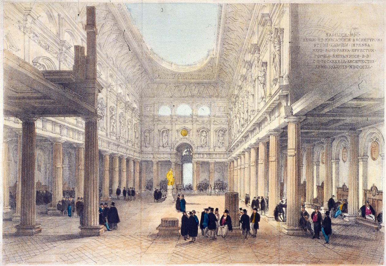 Royal Exchange 3. wnętrze, Londyn, 1840 autorstwa George Belton Moore