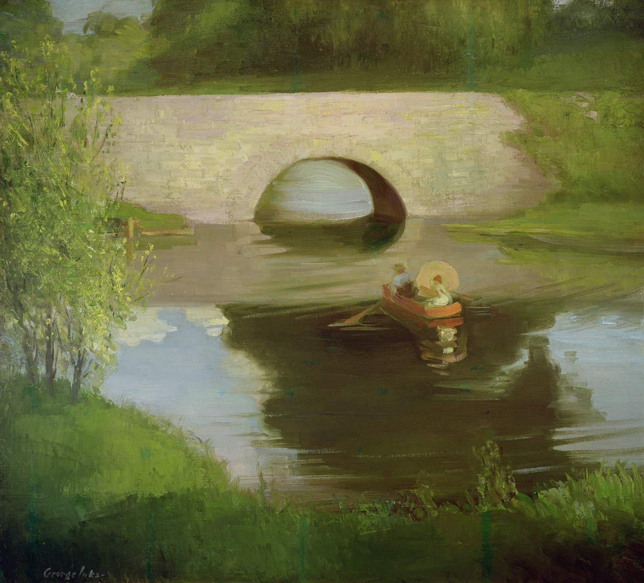 Central Park (olej na płótnie) autorstwa George Benjamin Luks