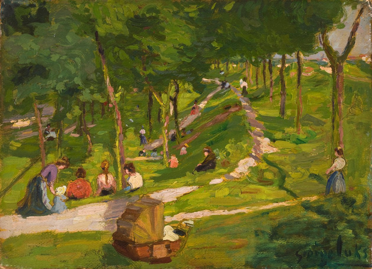 Park w Nowym Jorku autorstwa George Benjamin Luks