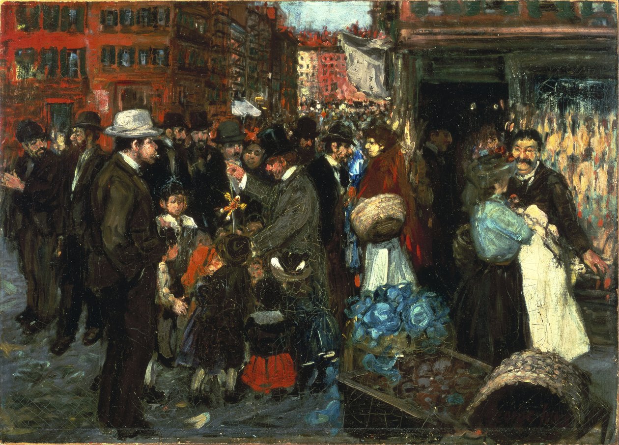 Scena uliczna (Hester Street) autorstwa George Benjamin Luks