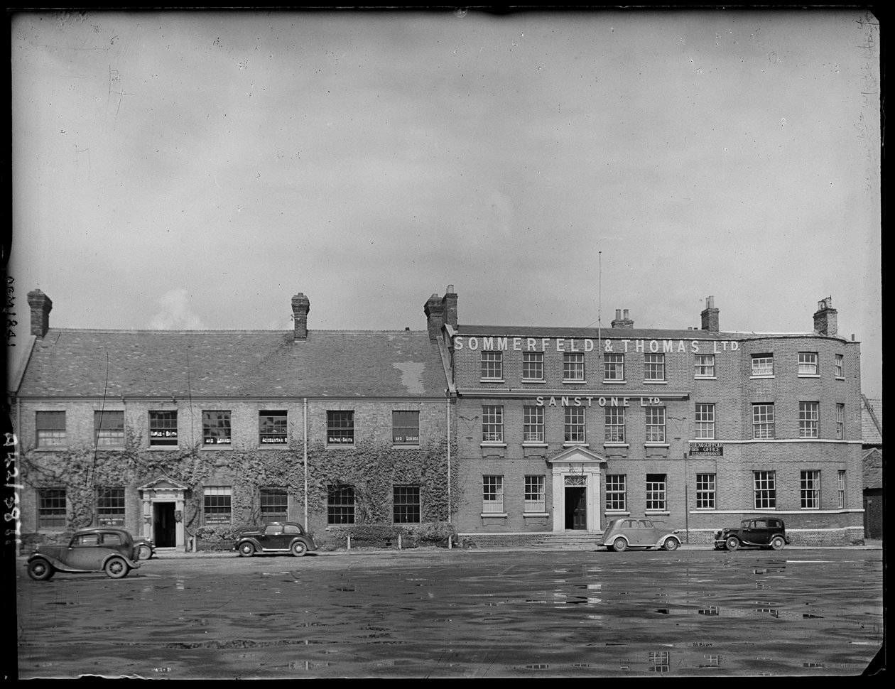 Wtorkowy rynek, Kings Lynn, Kings Lynn i West Norfolk, Norfolk, 1942. autorstwa George Bernard Mason