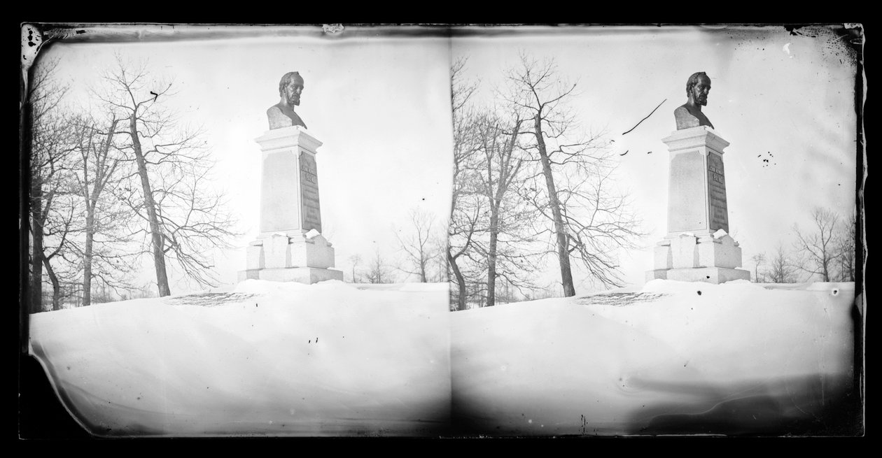 Popiersie Paynesa, Prospect Park, Brooklyn, 1872-87 (negatyw mokrego kolodionu) autorstwa George Bradford Brainerd