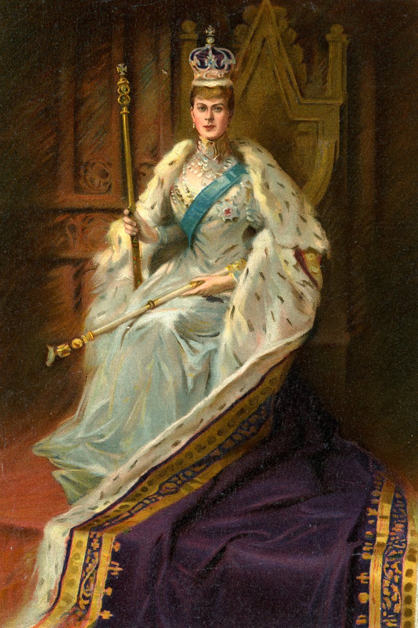 Mary of Teck, królowa małżonka Jerzego V z Wielkiej Brytanii, 1911. autorstwa George C Wilmshurst