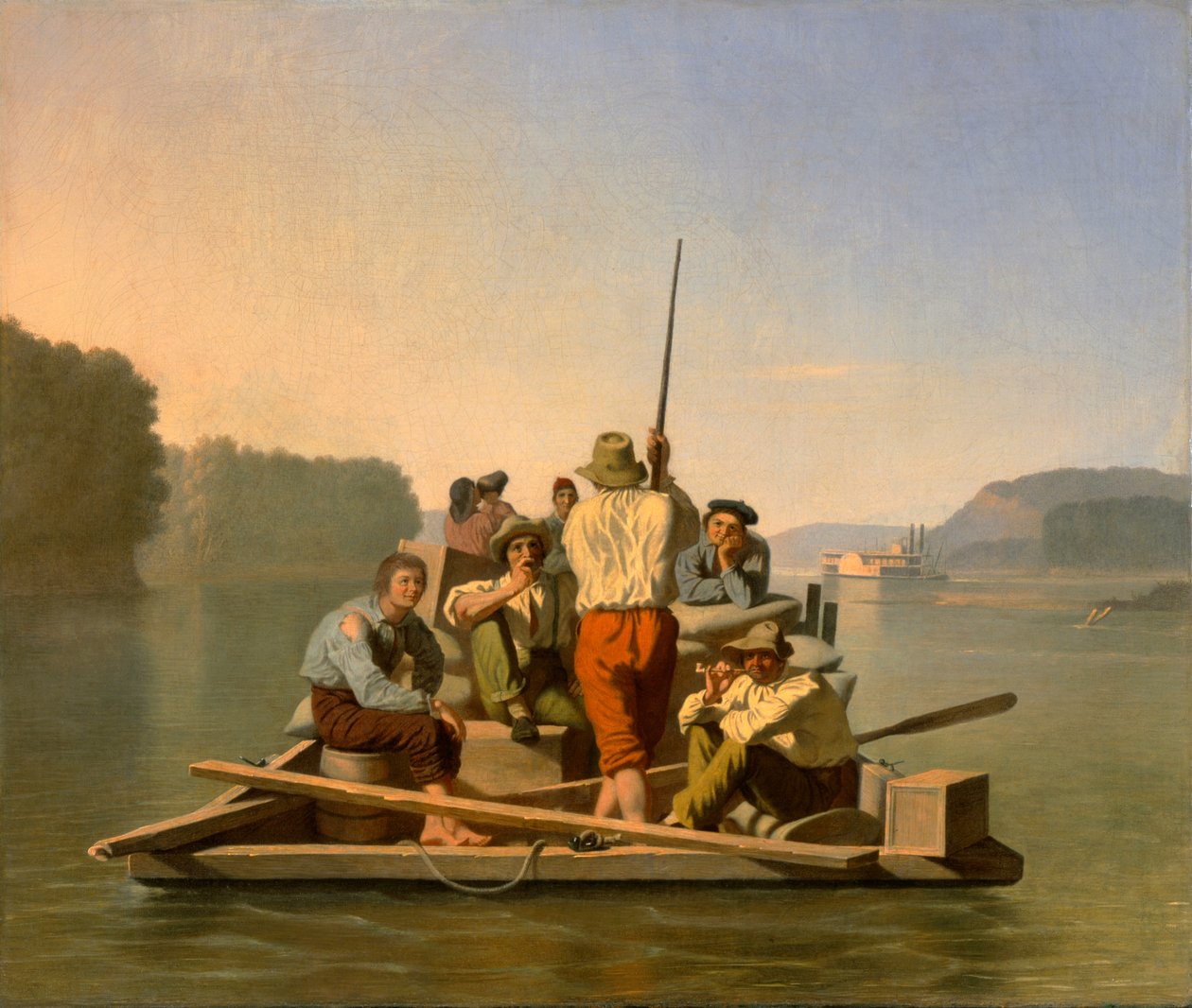 Zapalniczka uwalniająca parowiec na mieliźnie autorstwa George Caleb Bingham