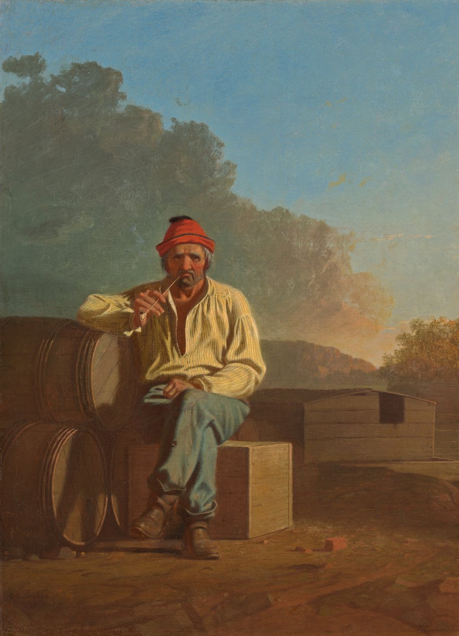 Przewoźnik z Missisipi autorstwa George Caleb Bingham