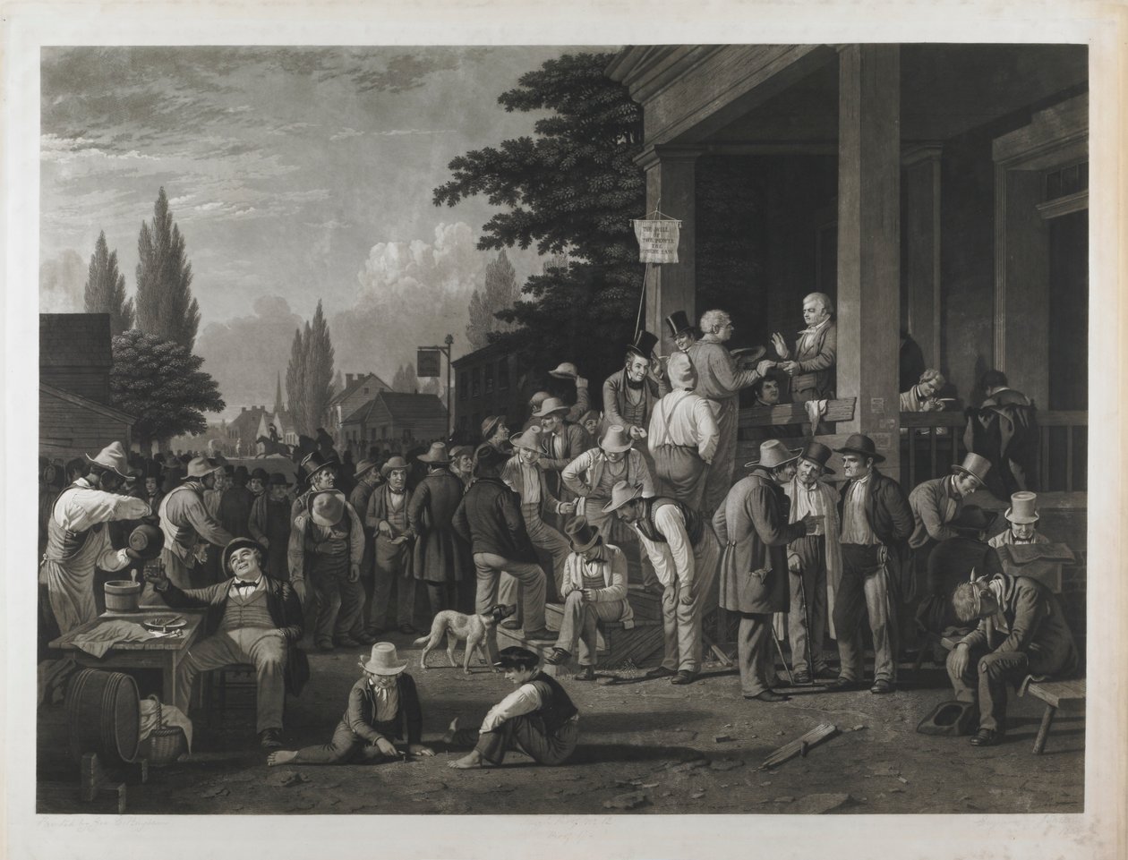 Dowód 17 z „Wyborów powiatowych” autorstwa George Caleb Bingham