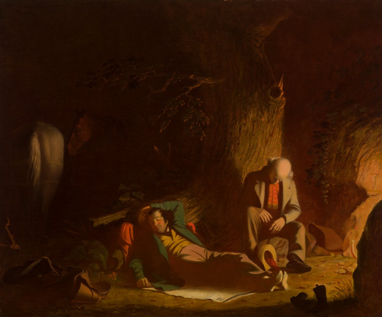 Spóźnieni wędrowcy autorstwa George Caleb Bingham
