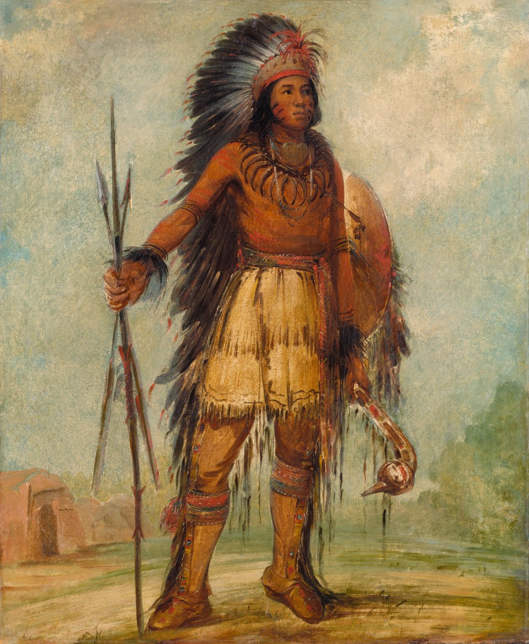A-wun-ne-wa-be, Bird of Thunder, 1845. autorstwa George Catlin