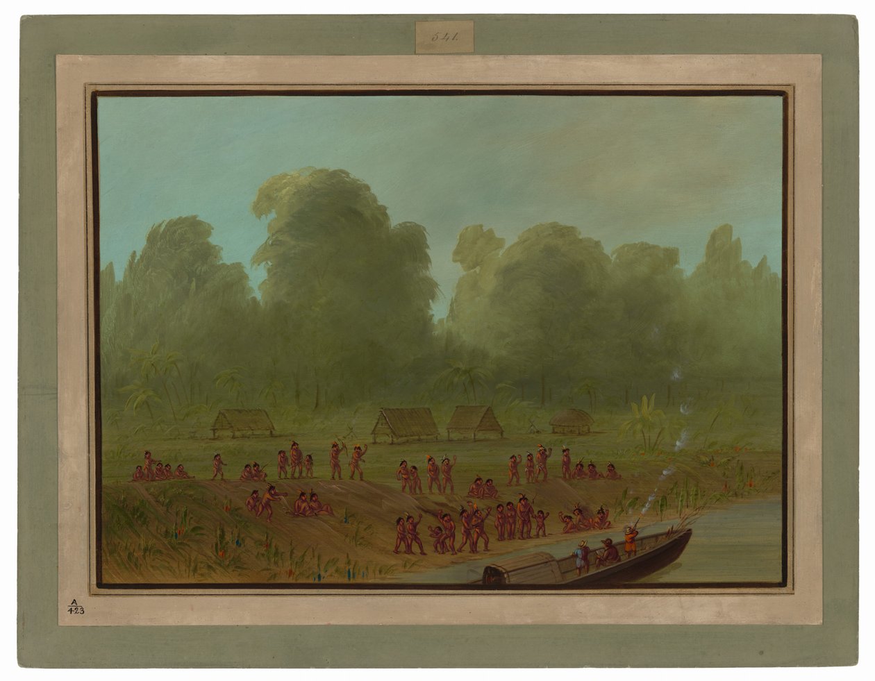 Wioska A Mayoruna autorstwa George Catlin