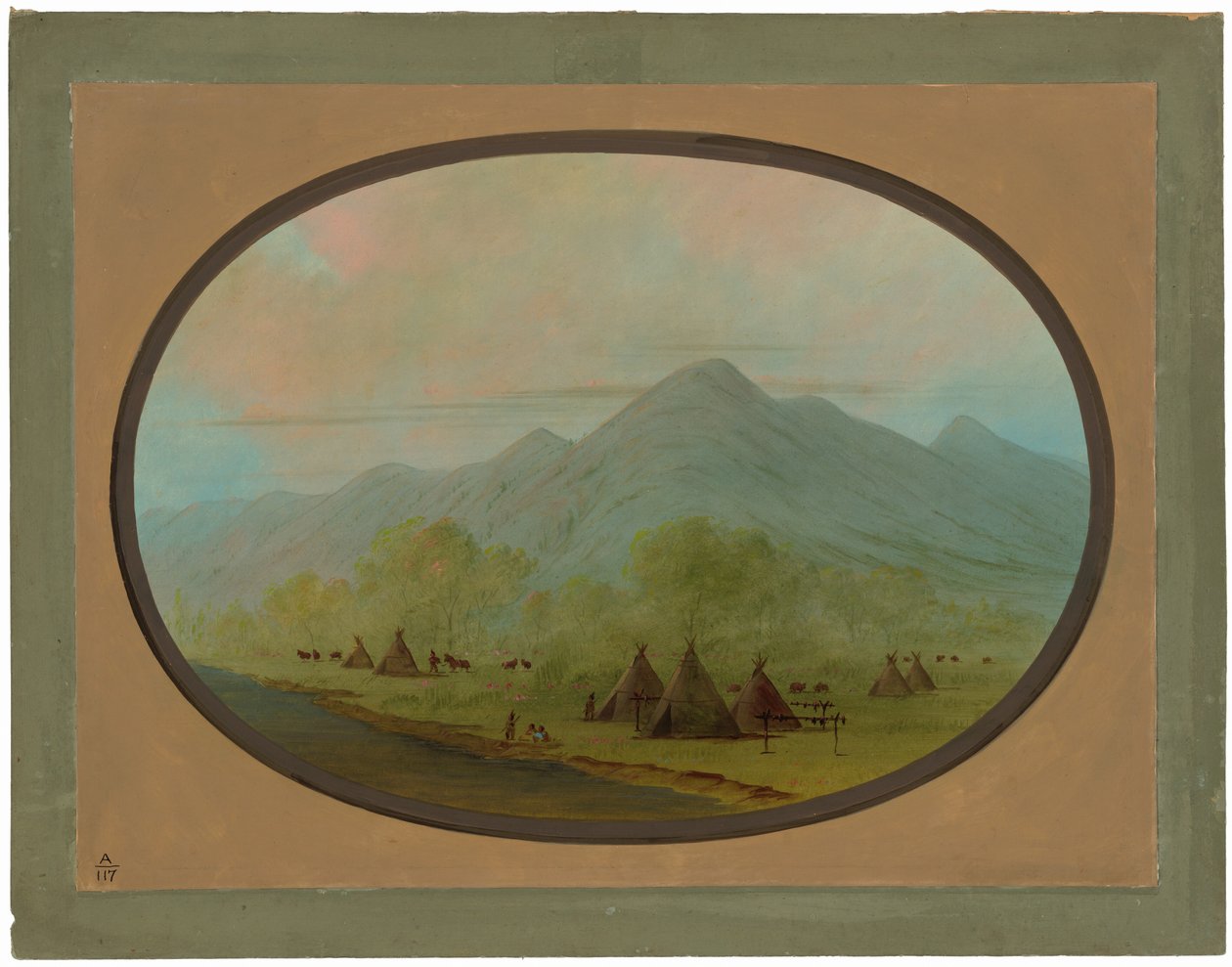 Mała Wioska Wron autorstwa George Catlin