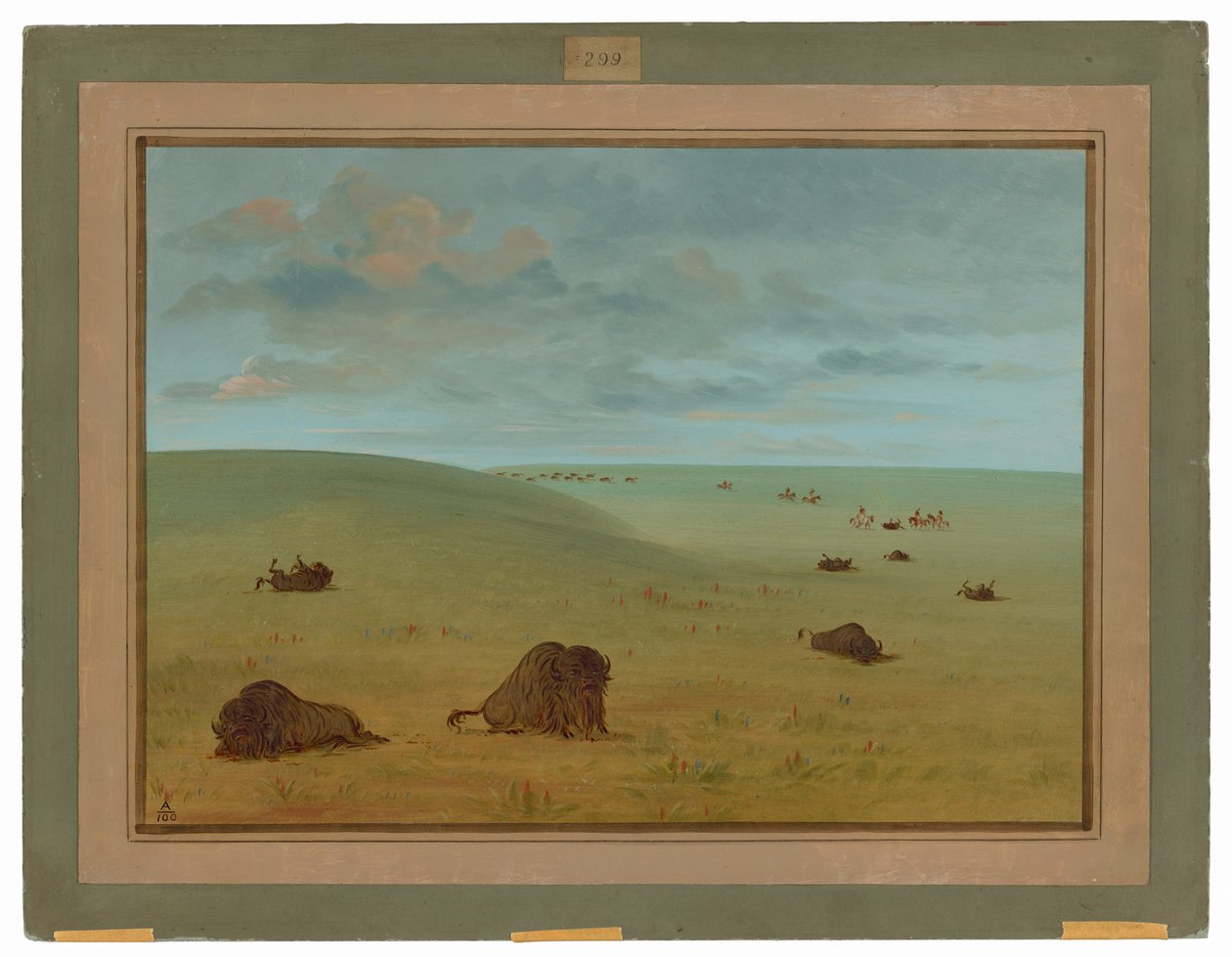 Po pogoni za bizonami - Sioux autorstwa George Catlin