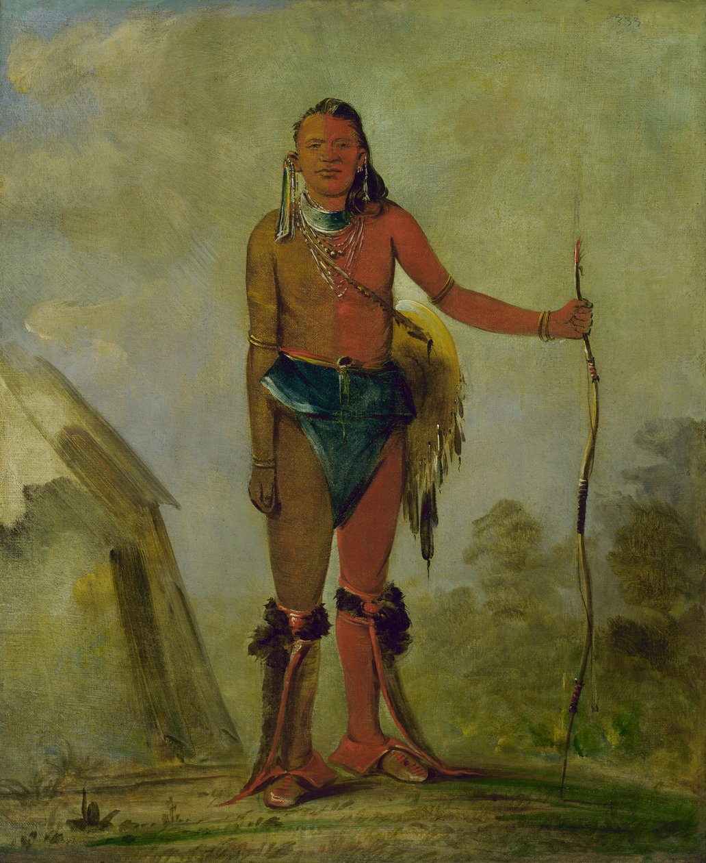 Aih-no-wa, Ogień, człowiek leczący lisy autorstwa George Catlin