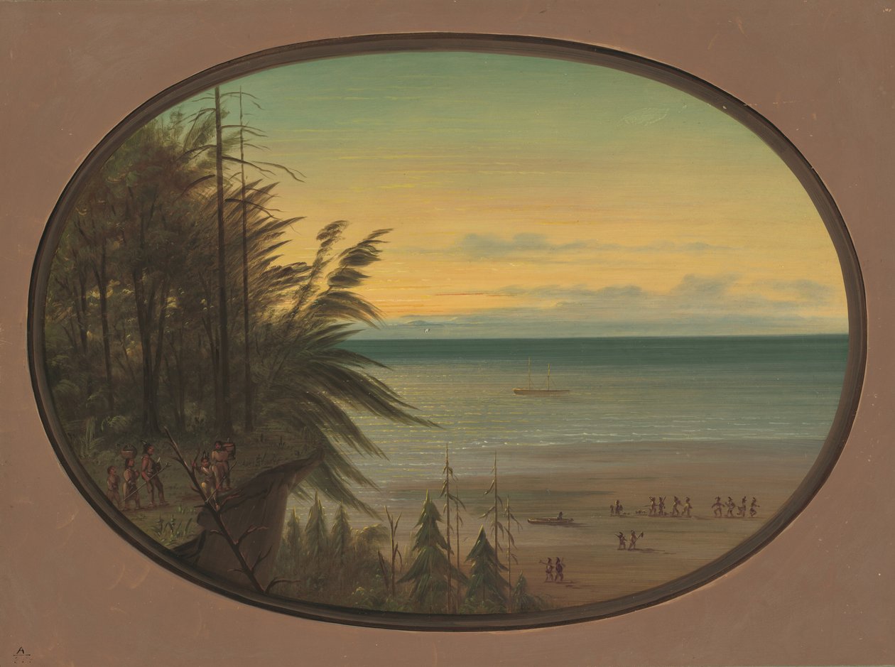 Drabina indyjska - Indianie Nayas, 18551869. autorstwa George Catlin