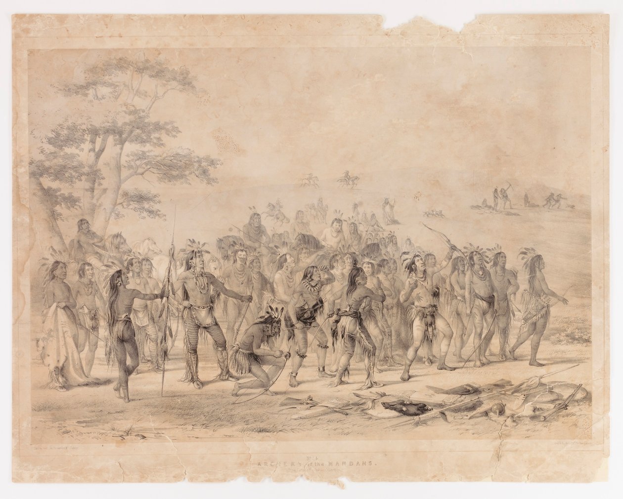Łucznictwo Mandanów - nr 24 autorstwa George Catlin