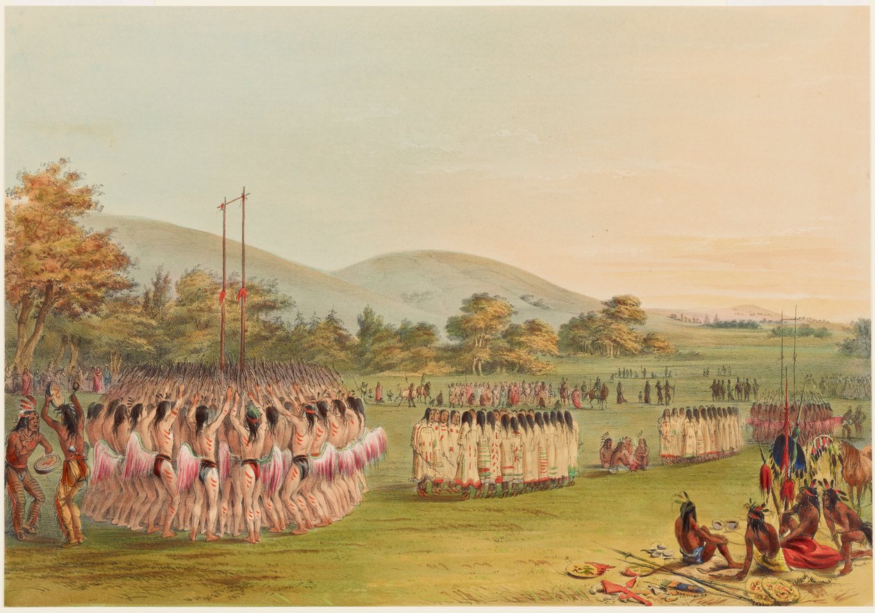 Taniec z piłką autorstwa George Catlin
