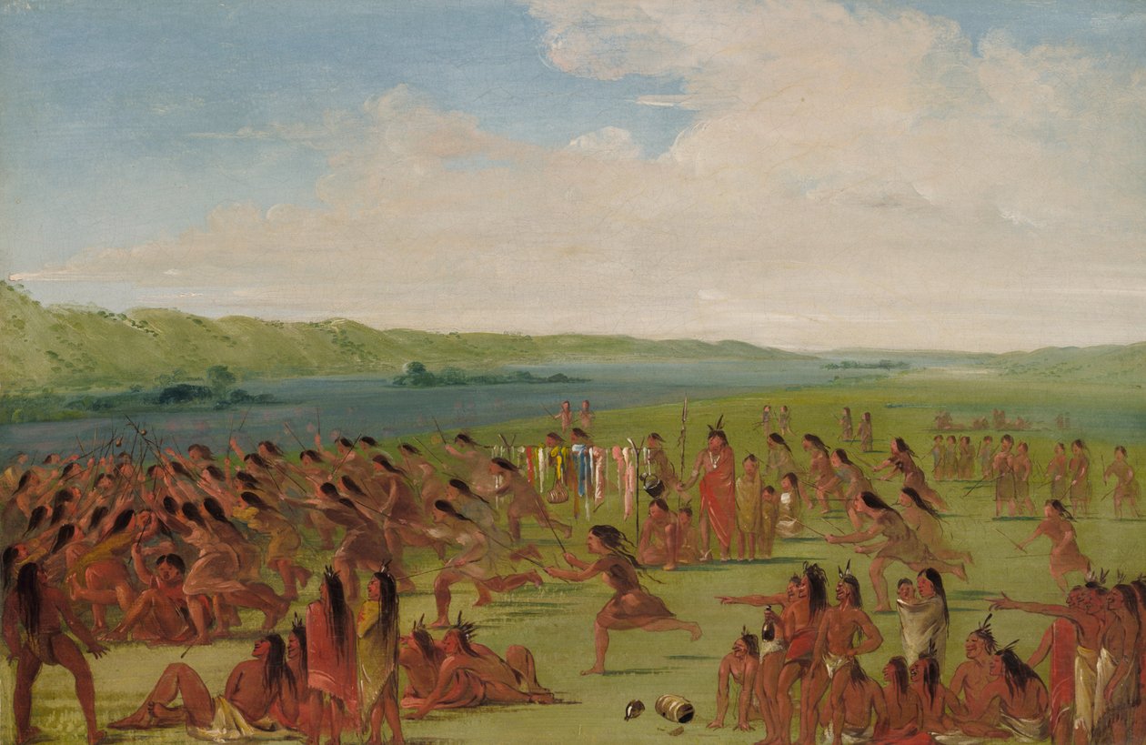 Bal kobiet, Prairie du Chien, 1835-1836. autorstwa George Catlin