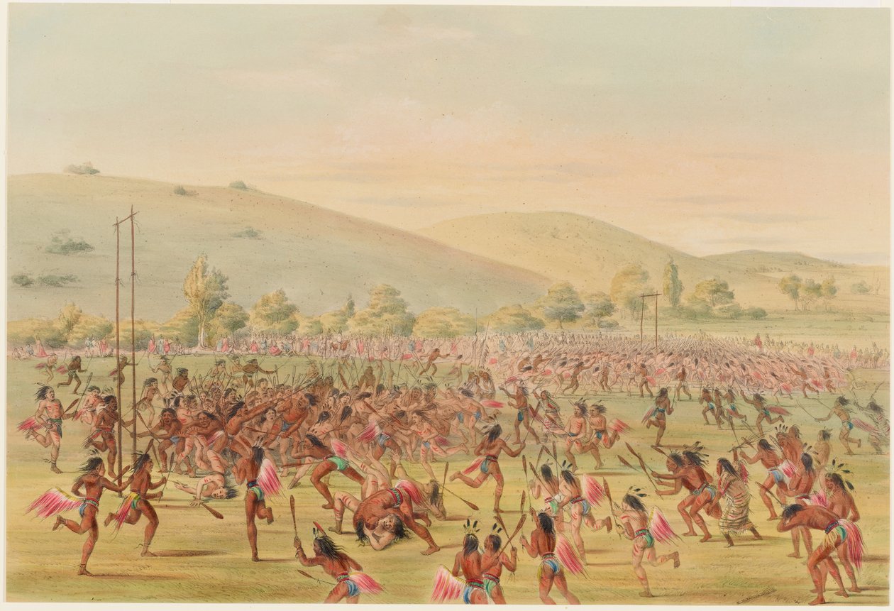 Gra z piłką autorstwa George Catlin