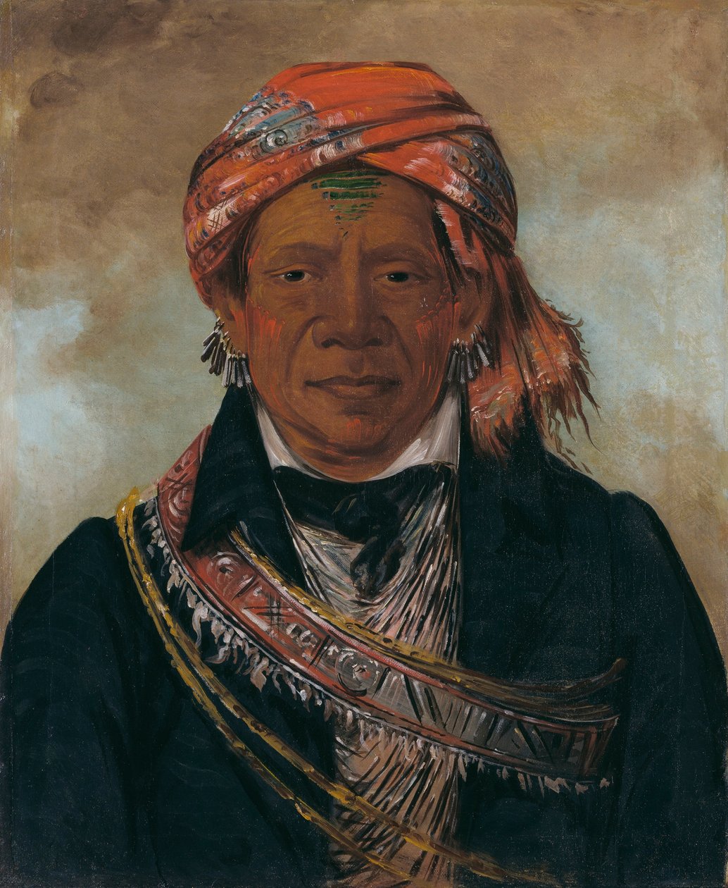 Bód-a-sin, wódz plemienia autorstwa George Catlin