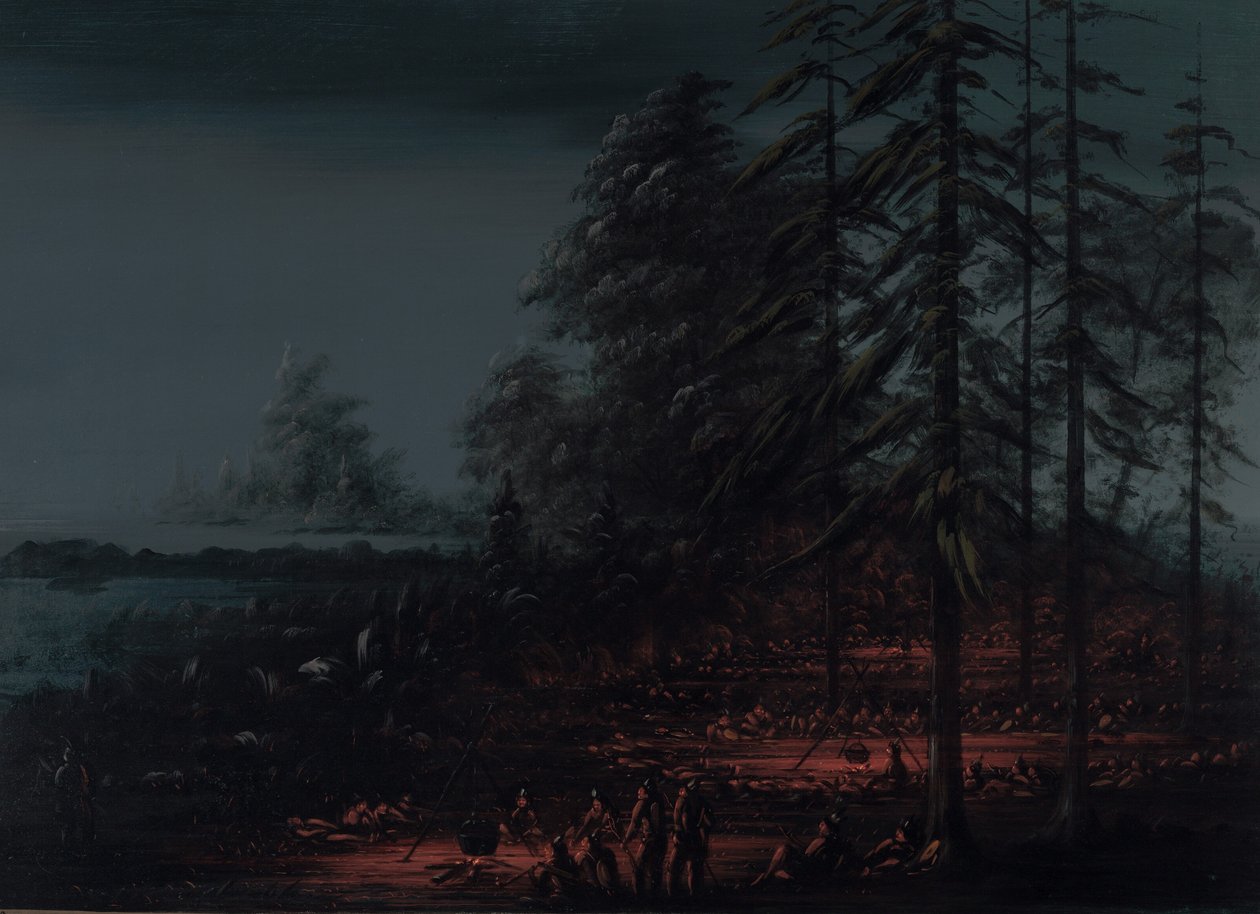 Biwak Wojny Siuksów, 18611869. autorstwa George Catlin