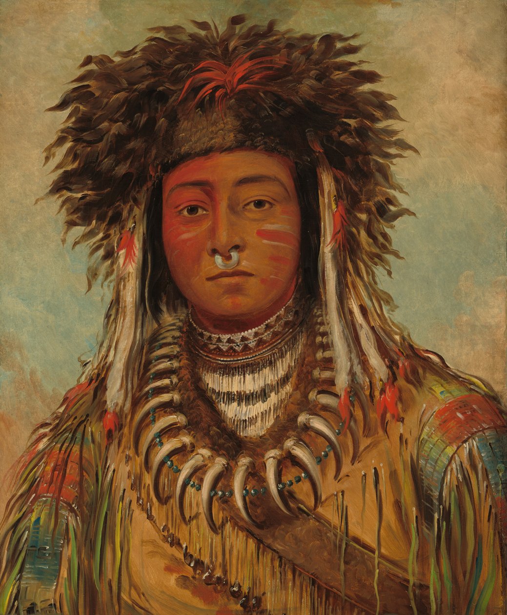 Boy Chief - Ojibbeway autorstwa George Catlin