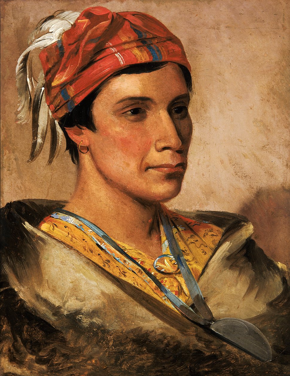 Chleb, wódz plemienia, 1831. autorstwa George Catlin