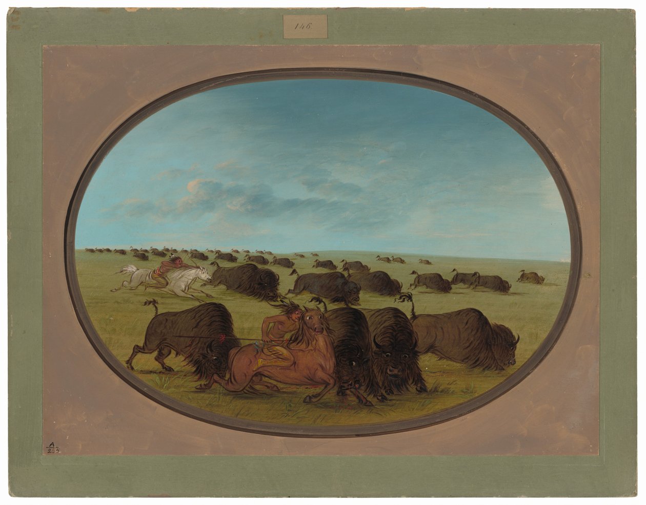 Buffalo Chase, z wypadkami autorstwa George Catlin