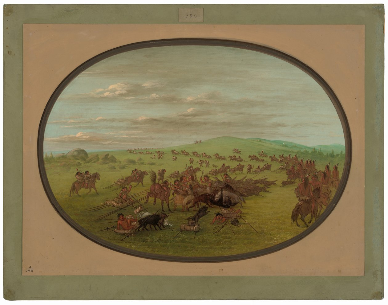 Przeprowadzka Camanchees autorstwa George Catlin