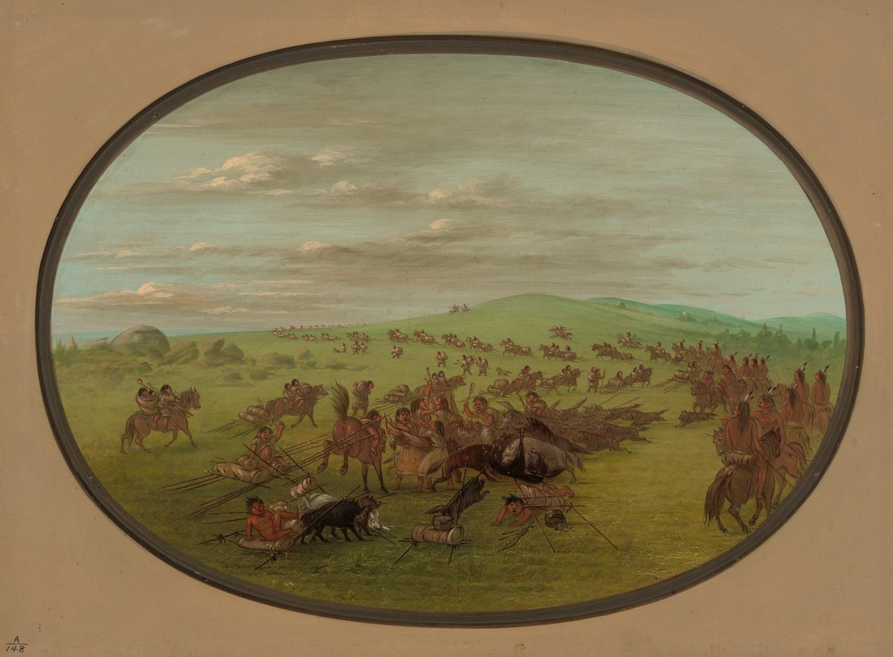 Przeprowadzka Camanchees, 18611869. autorstwa George Catlin