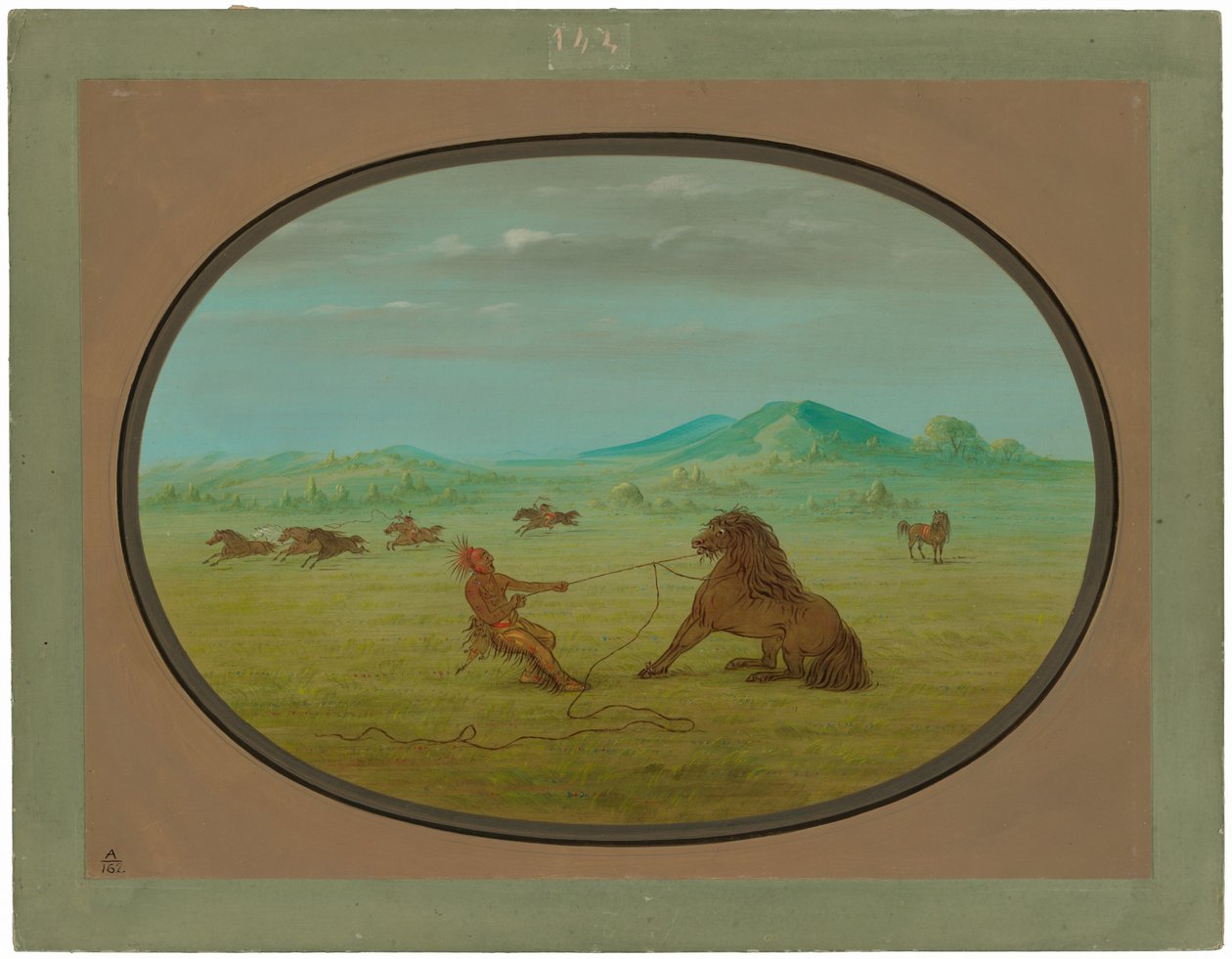 Łapanie dzikich koni - Pawnee autorstwa George Catlin