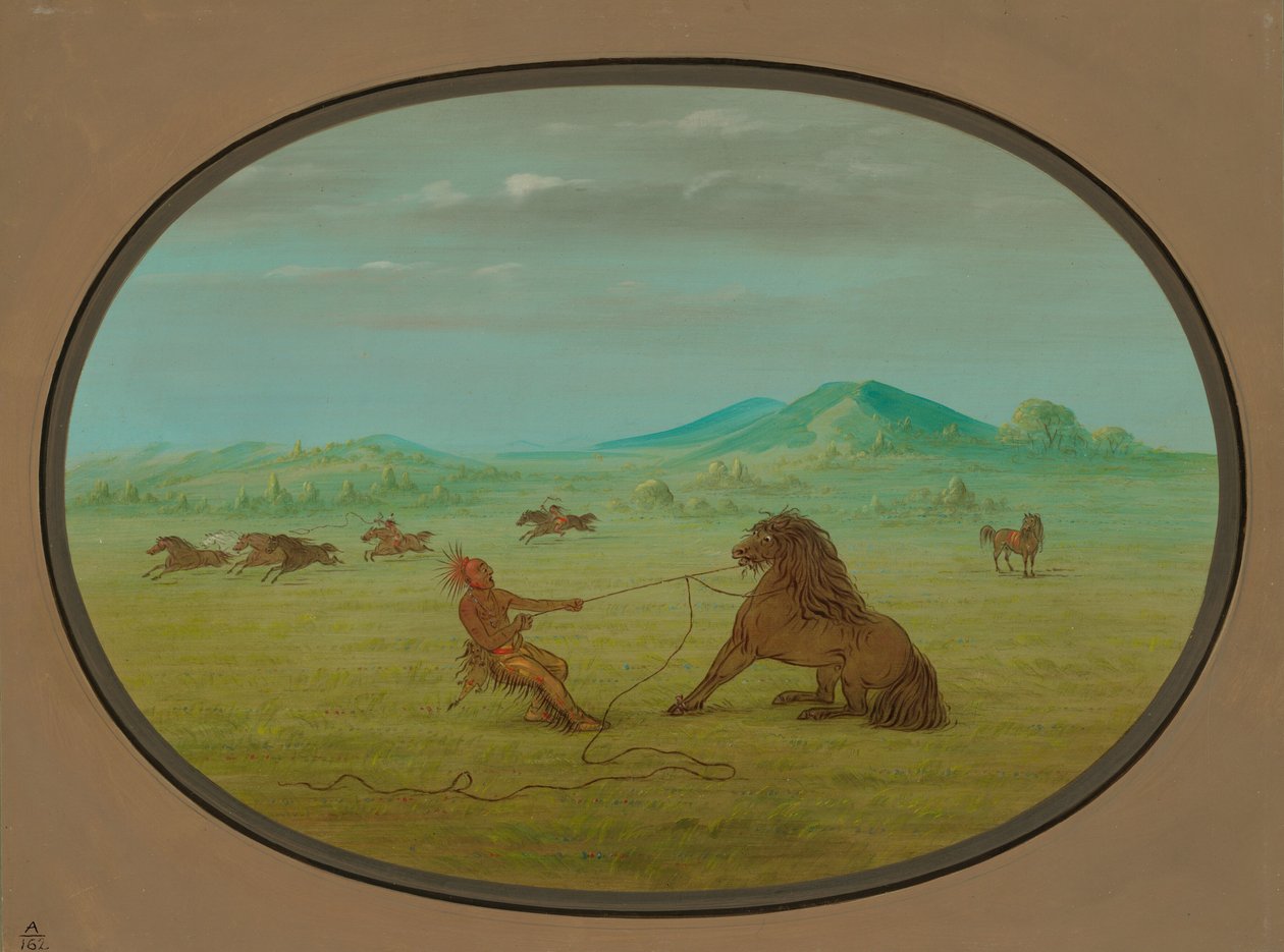 Łapanie dzikich koni - Pawnee, 18611869. autorstwa George Catlin