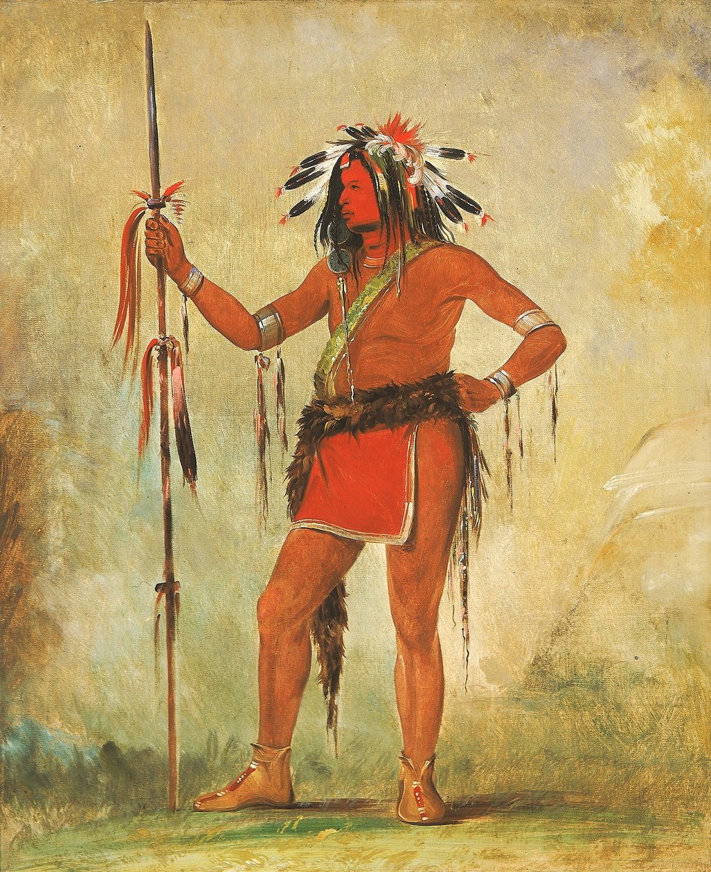 Cáh-be-múb-bee, Ten, Który Siedzi Wszędzie, Odważny autorstwa George Catlin