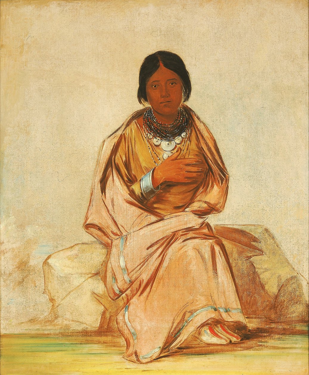 Chee-a-ex-e-co, Córka jelenia bez serca autorstwa George Catlin