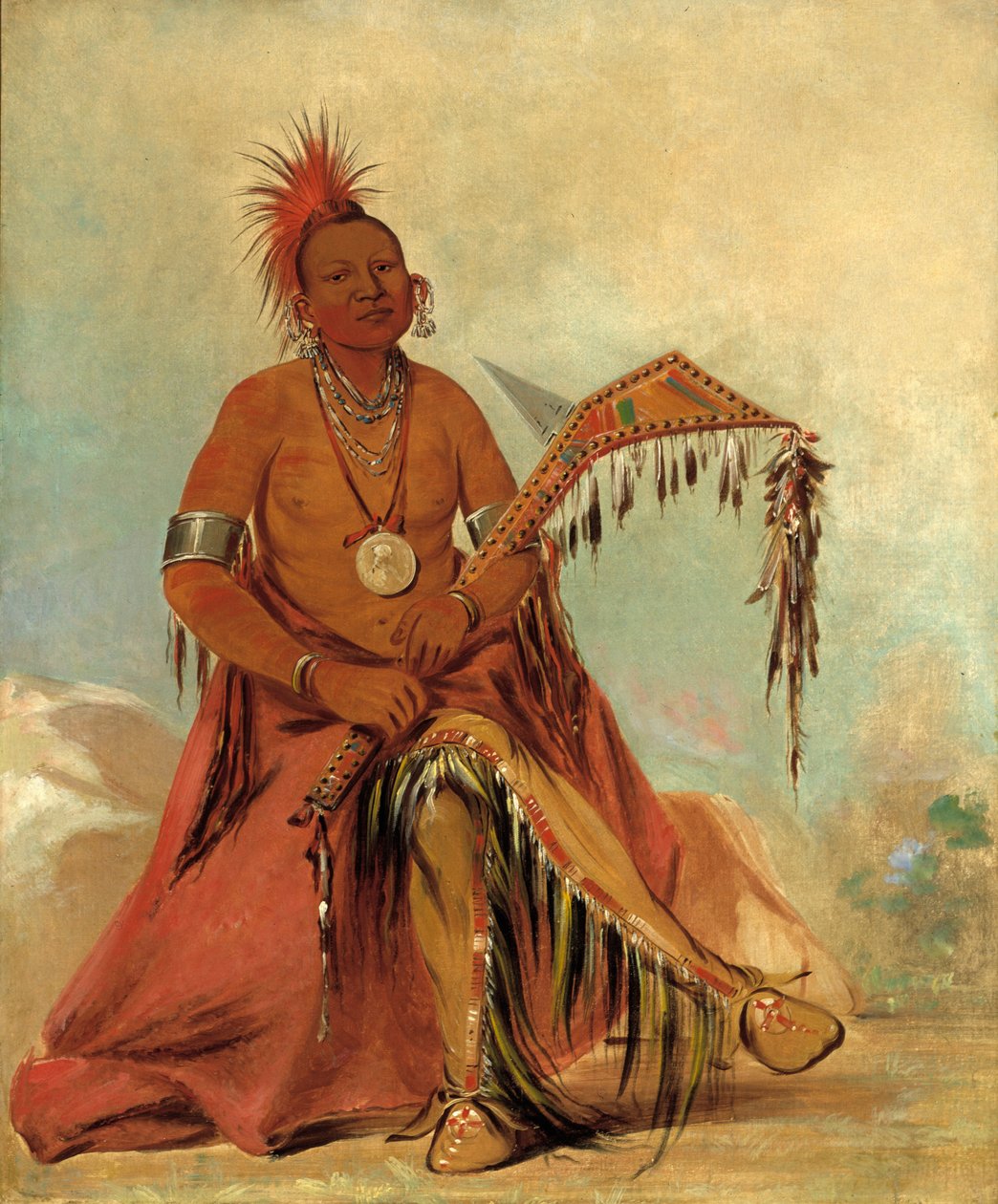 Cler-mónt, pierwszy wódz plemienia, 1834. autorstwa George Catlin