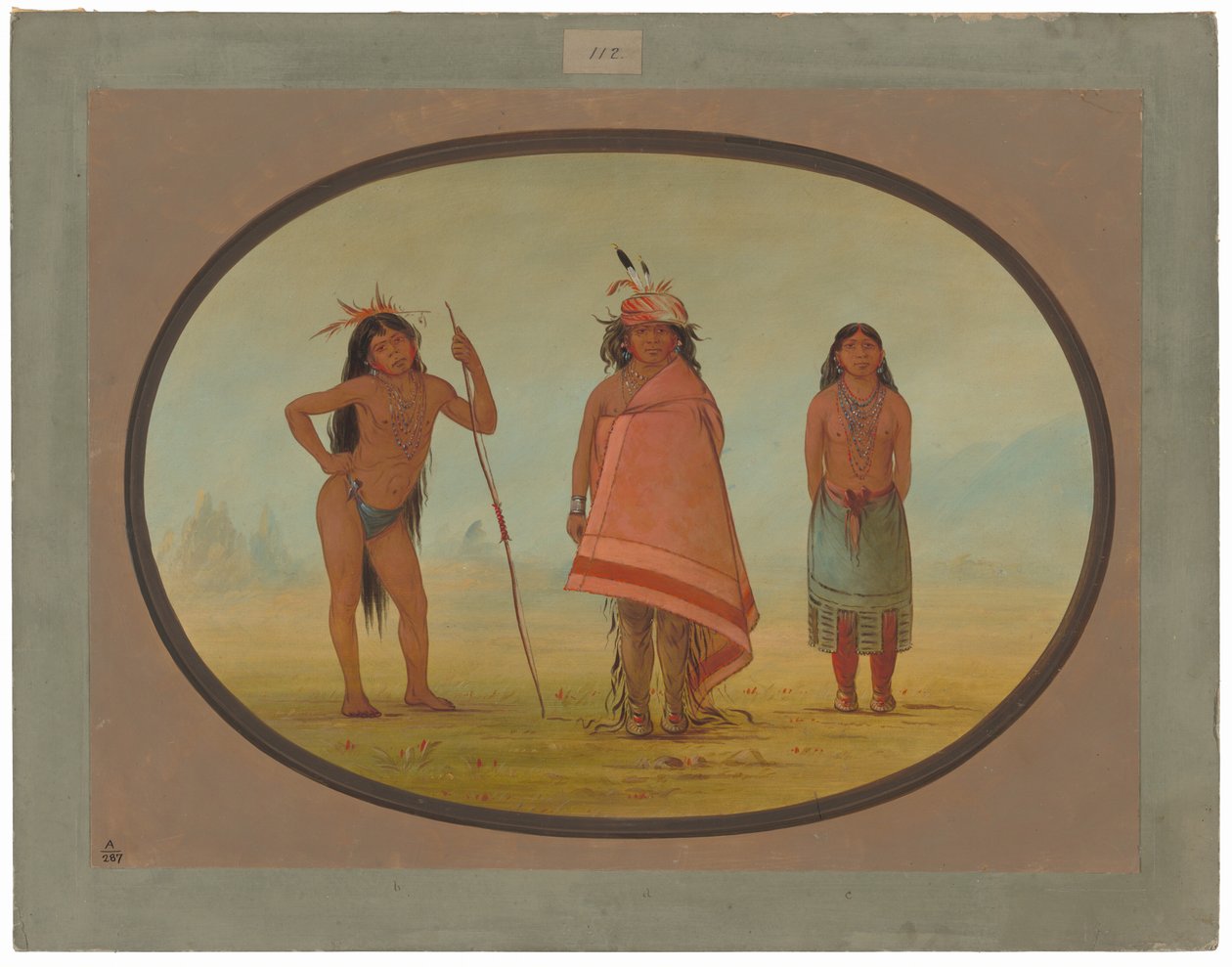 Wódz Cochimtee, jego żona i wojownik autorstwa George Catlin