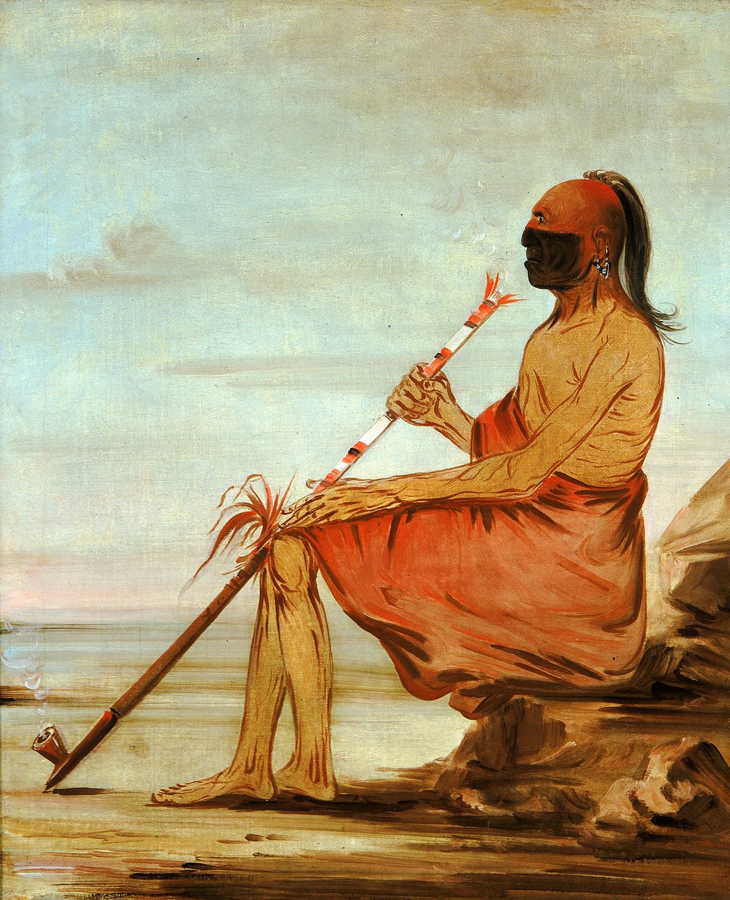 Coo-coo-coo, Sowa, sędziwy wódz, 1836. autorstwa George Catlin