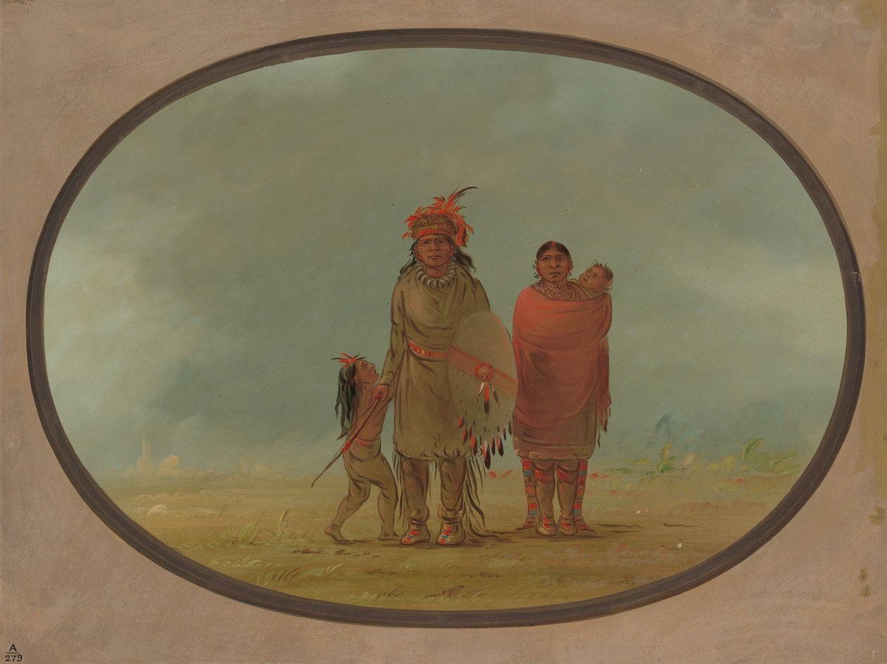 Szef miedzi, jego żona i dzieci, 18551869. autorstwa George Catlin