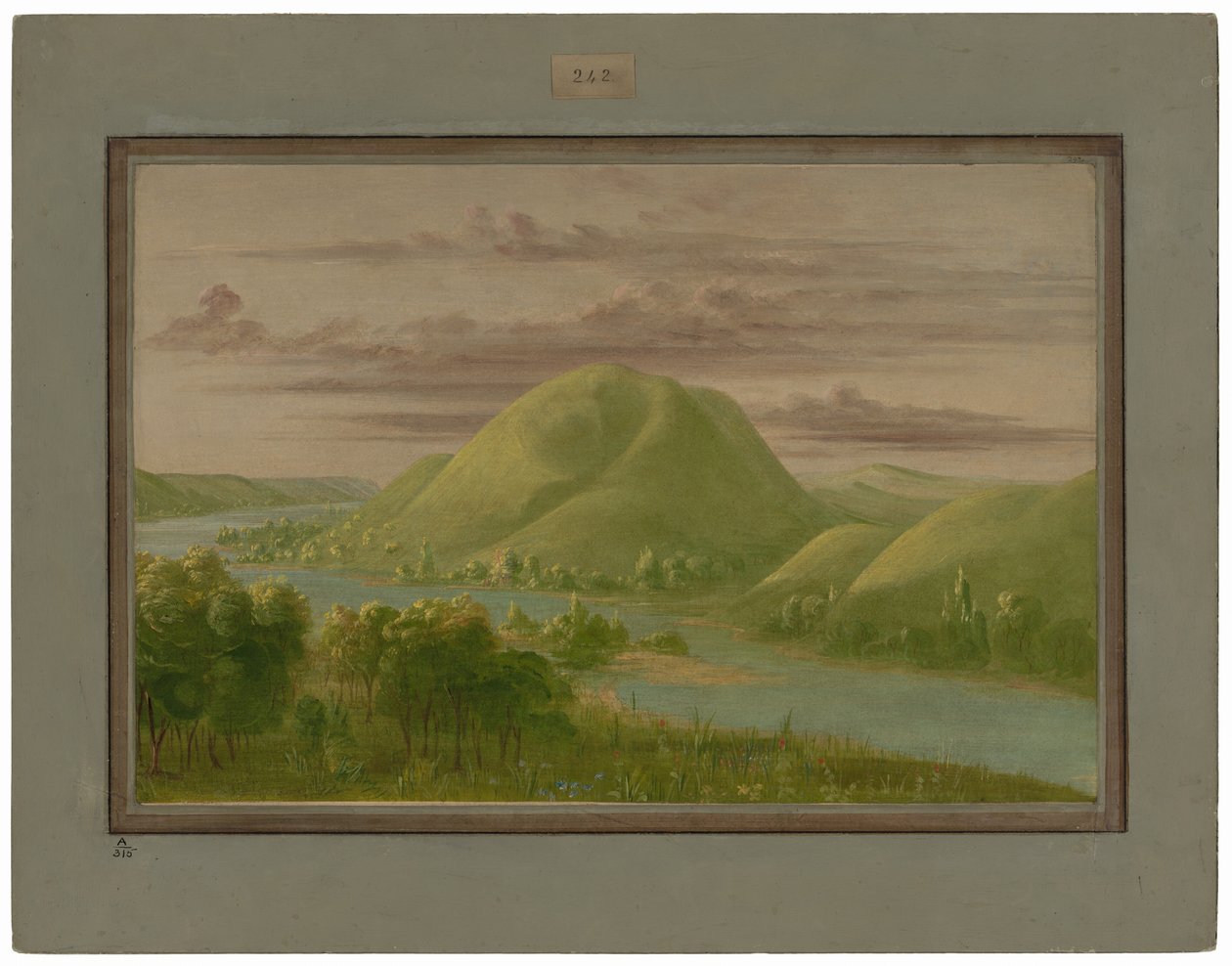 Ciekawe trawiaste urwiska, rzeka św. Piotra autorstwa George Catlin