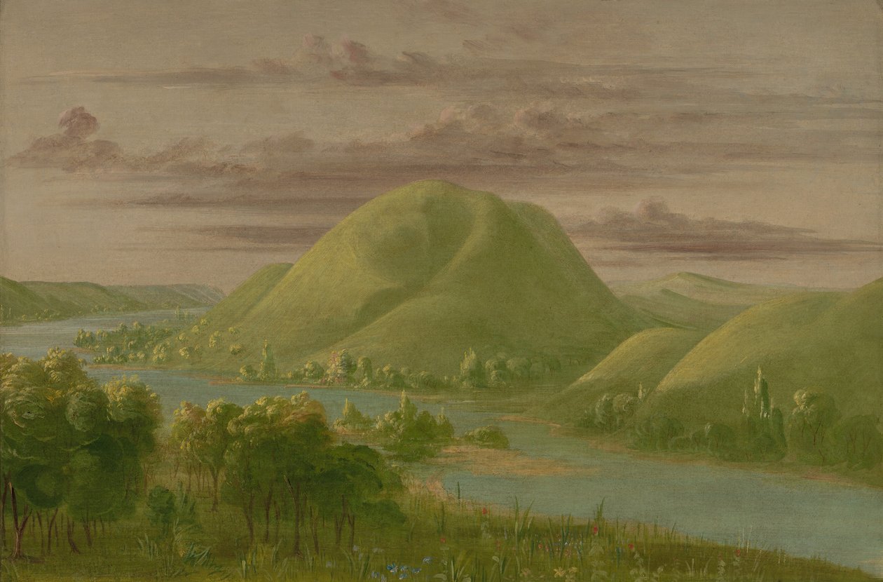 Ciekawe Trawiaste Urwiska, Rzeka Świętego Piotra, 18611869. autorstwa George Catlin