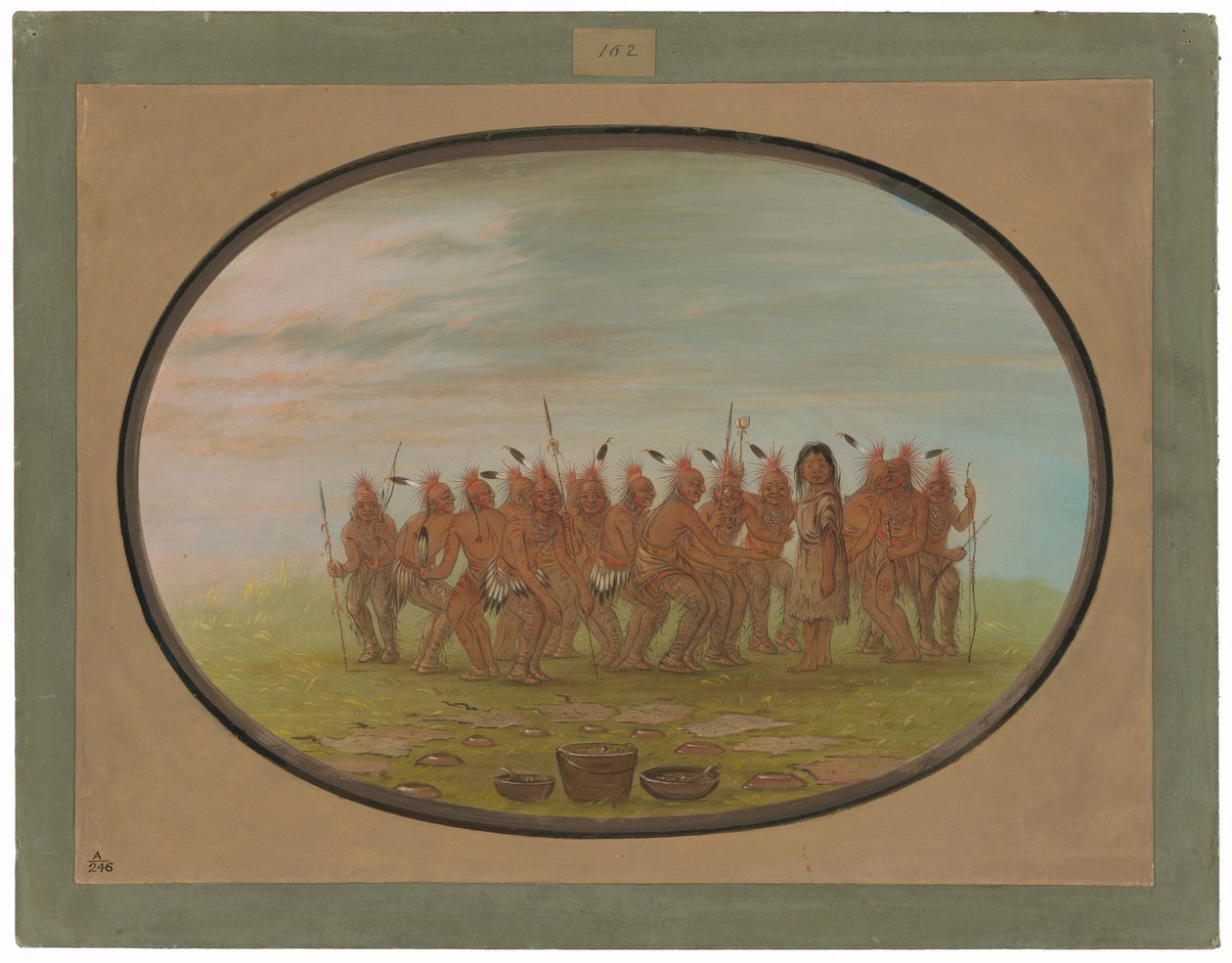 Taniec do Berdache - Saukie autorstwa George Catlin