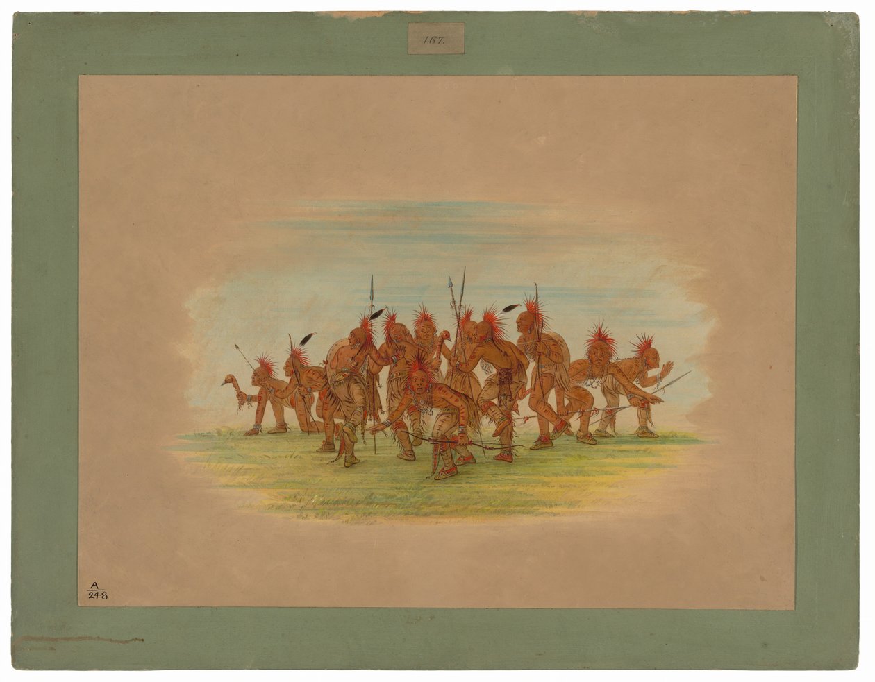 Taniec odkrywania - Saukie autorstwa George Catlin