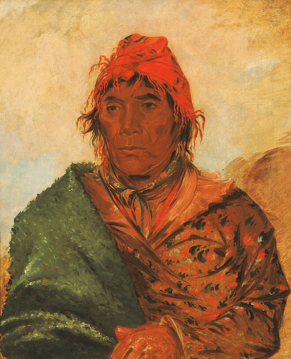 Ee-mat-lá-, król Filip, drugi szef, 1838. autorstwa George Catlin