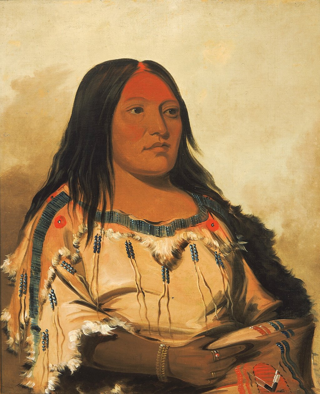 Eeh-nís-kim, Kryształowy Kamień, żona wodza autorstwa George Catlin
