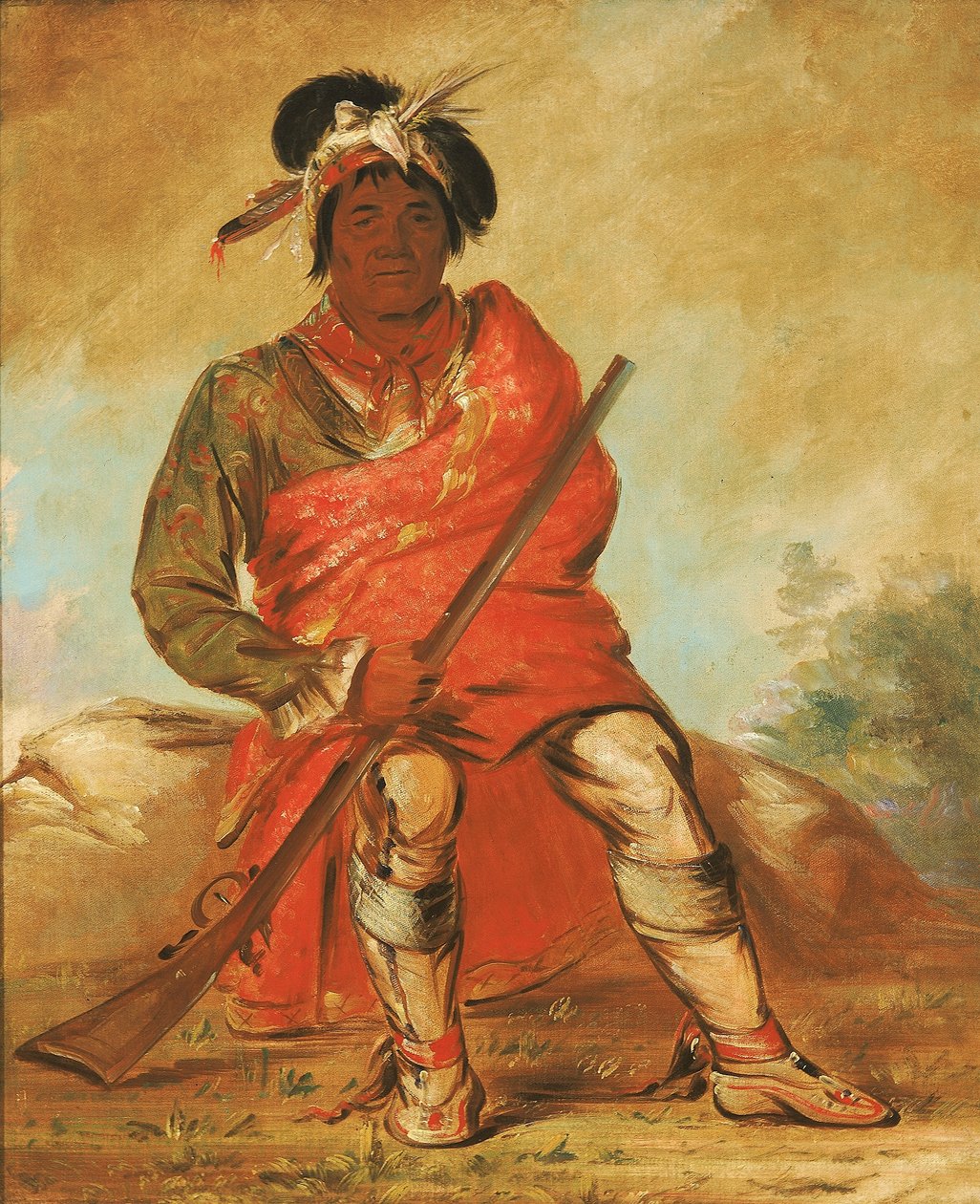 Eteh-ée-fix-e-co, Jeleń bez serca, wódz autorstwa George Catlin