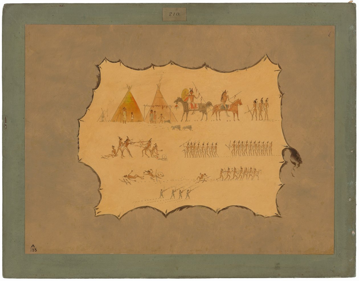 Faksymile szaty Cheyenne autorstwa George Catlin