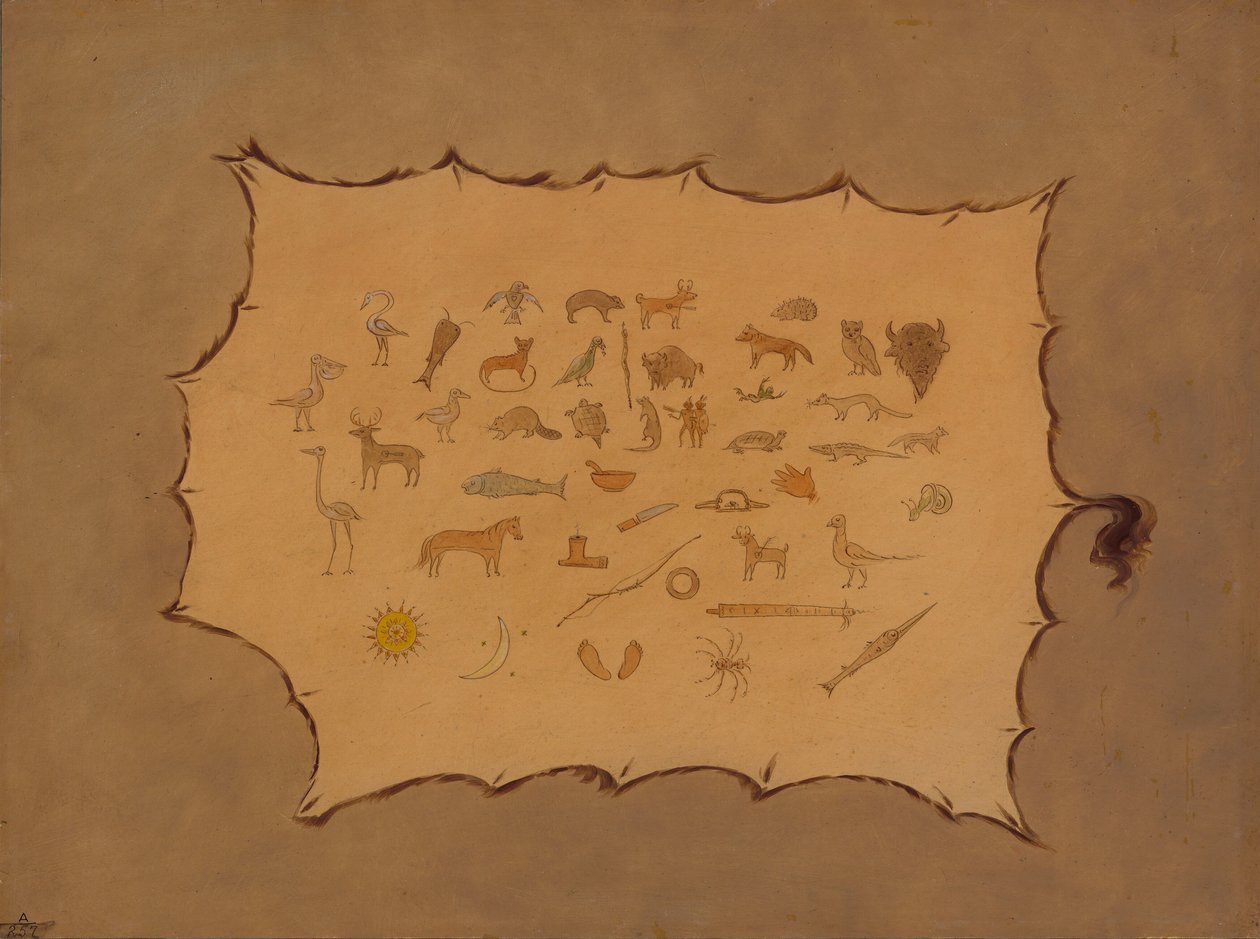 Faksymile szaty Ojibbewaya, 18611869. autorstwa George Catlin