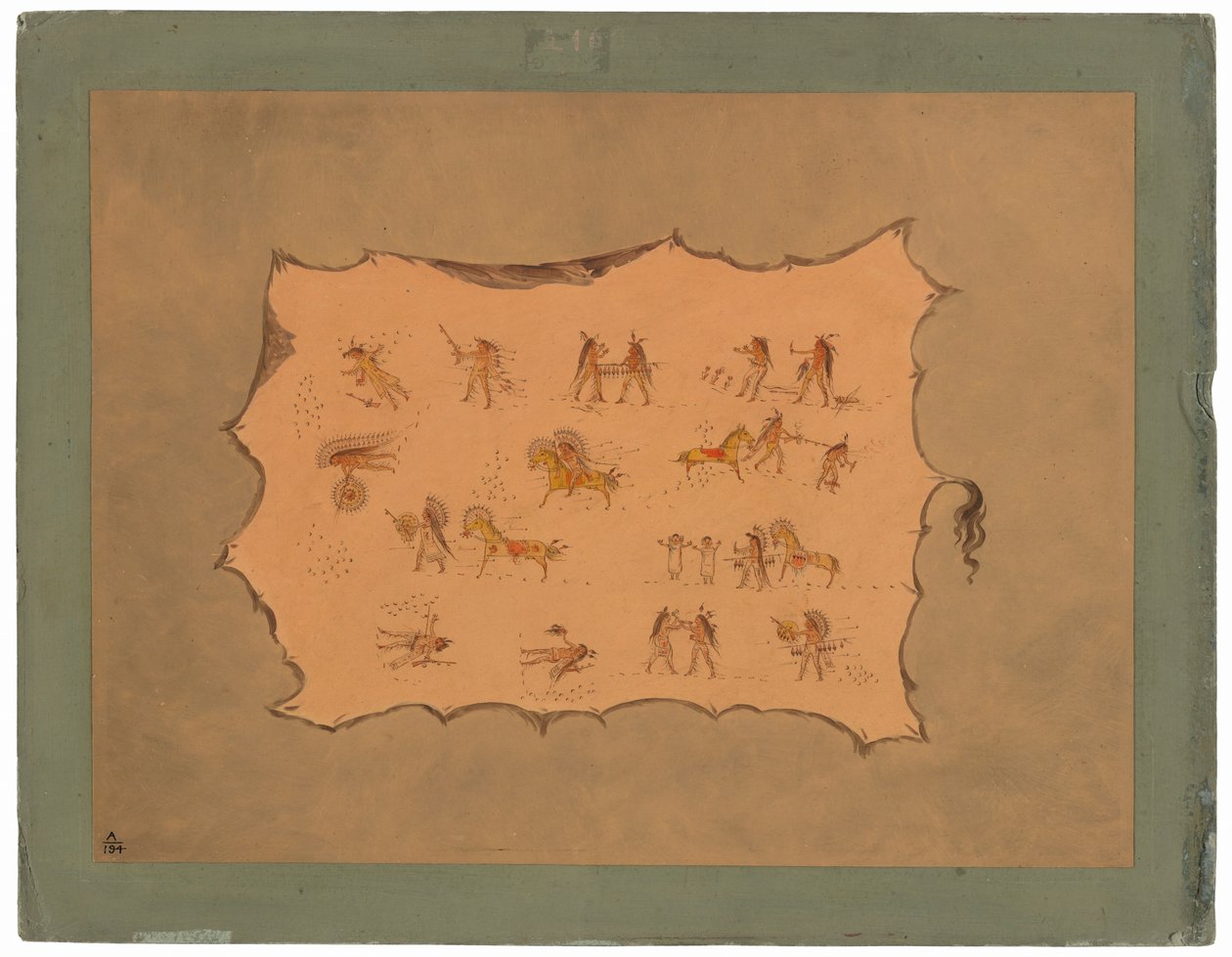 Faksymile szaty Mah-to-toh-pa - Mandan autorstwa George Catlin
